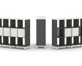 Набор стеллажа 1 сторон., 3 яр. 1488x400x1248 Стайл Проджект / Style Project images