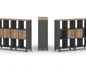 Набор стеллажа 1 сторон., 3 яр. 1488x400x1248 Стайл Проджект / Style Project images