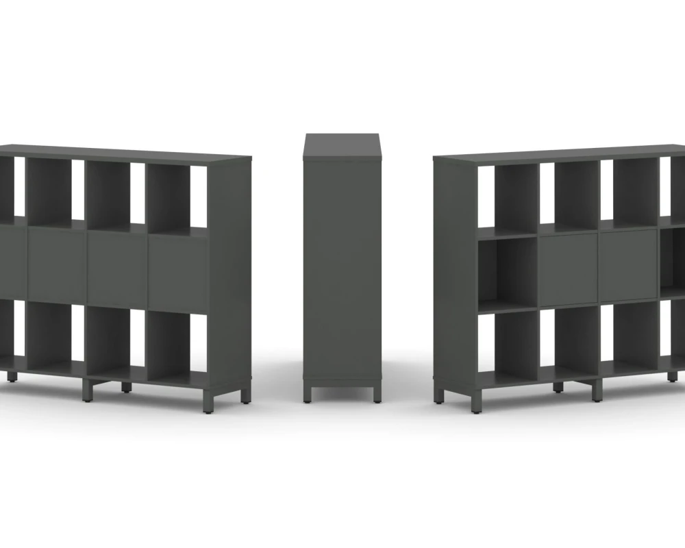 Набор стеллажа 1 сторон., 3 яр. 1488x400x1248 Стайл Проджект / Style Project