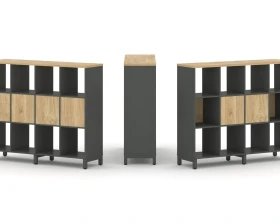 Набор стеллажа 1 сторон., 3 яр. 1488x400x1248 Стайл Проджект / Style Project images