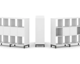 Набор стеллажа 1 сторон., 3 яр. 1488x400x1248 Стайл Проджект / Style Project images