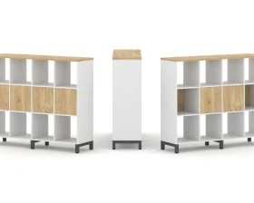 Набор стеллажа 1 сторон., 3 яр. 1488x400x1248 Стайл Проджект / Style Project images