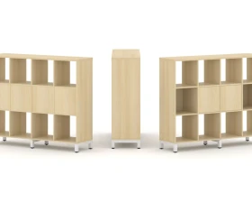 Набор стеллажа 1 сторон., 3 яр. 1488x400x1248 Стайл Проджект / Style Project images