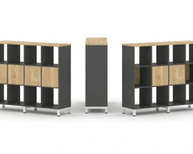 Набор стеллажа 1 сторон., 3 яр. 1488x400x1248 Стайл Проджект / Style Project images