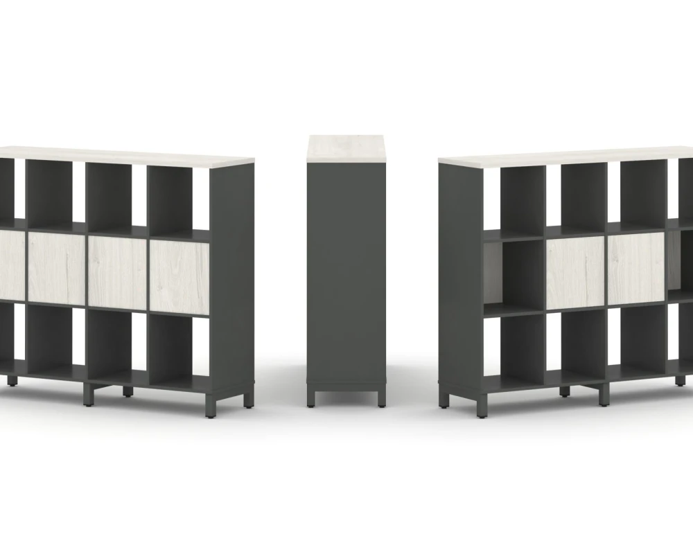 Набор стеллажа 1 сторон., 3 яр. 1488x400x1248 Стайл Проджект / Style Project