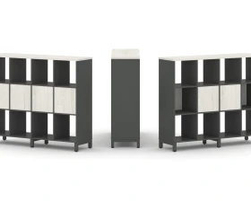 Набор стеллажа 1 сторон., 3 яр. 1488x400x1248 Стайл Проджект / Style Project images