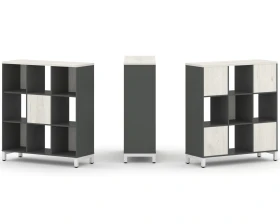 Набор стеллажа 2-х сторон., 3 яр. 1121x400x1248 Стайл Проджект / Style Project images