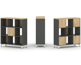 Набор стеллажа 2-х сторон., 3 яр. 1121x400x1248 Стайл Проджект / Style Project images