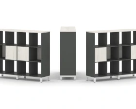 Набор стеллажа 2-х сторон., 3 яр. 1488x400x1248 Стайл Проджект / Style Project images