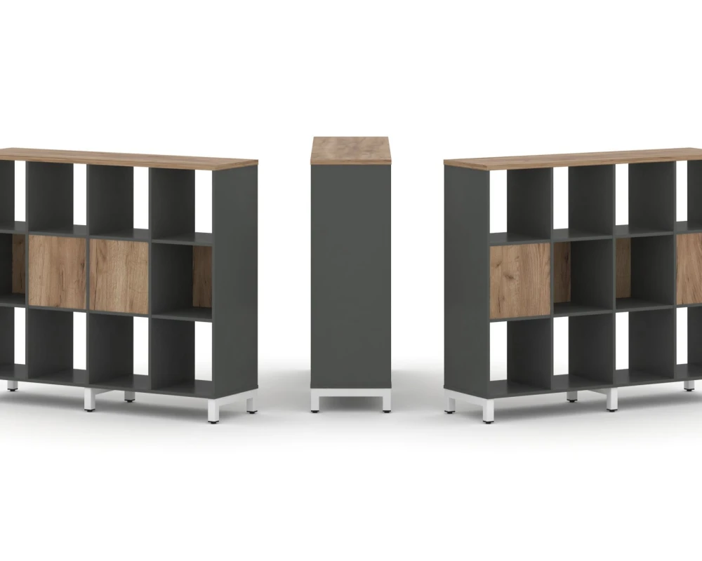 Набор стеллажа 2-х сторон., 3 яр. 1488x400x1248 Стайл Проджект / Style Project