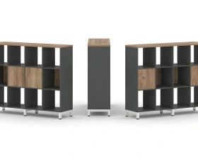 Набор стеллажа 2-х сторон., 3 яр. 1488x400x1248 Стайл Проджект / Style Project images