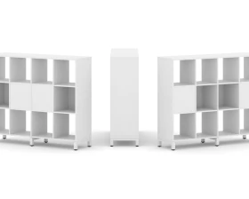 Набор стеллажа 2-х сторон., 3 яр. 1488x400x1248 Стайл Проджект / Style Project images