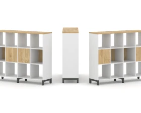 Набор стеллажа 2-х сторон., 3 яр. 1488x400x1248 Стайл Проджект / Style Project images