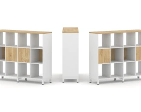 Набор стеллажа 2-х сторон., 3 яр. 1488x400x1248 Стайл Проджект / Style Project images