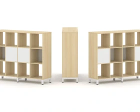 Набор стеллажа 2-х сторон., 3 яр. 1488x400x1248 Стайл Проджект / Style Project images