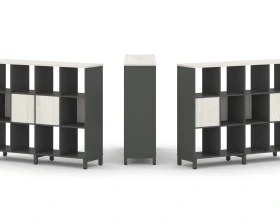 Набор стеллажа 2-х сторон., 3 яр. 1488x400x1248 Стайл Проджект / Style Project images