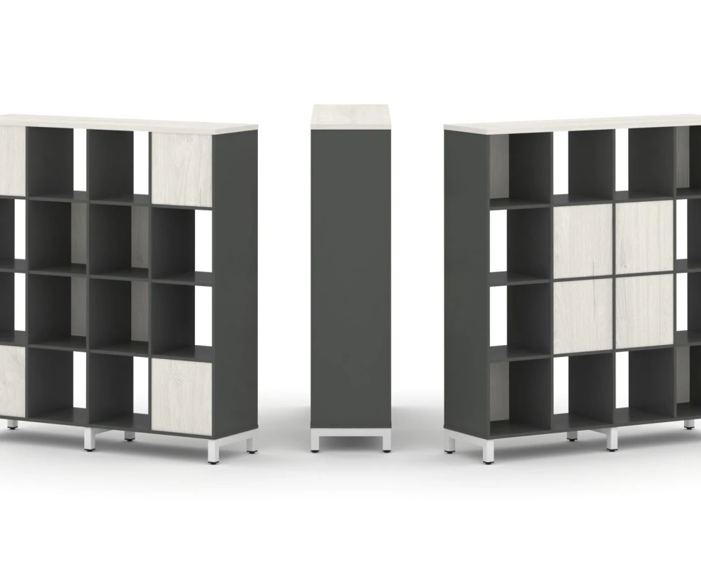 Набор стеллажа 2-х сторон., 4 яр. 1488x400x1615 Стайл Проджект / Style Project