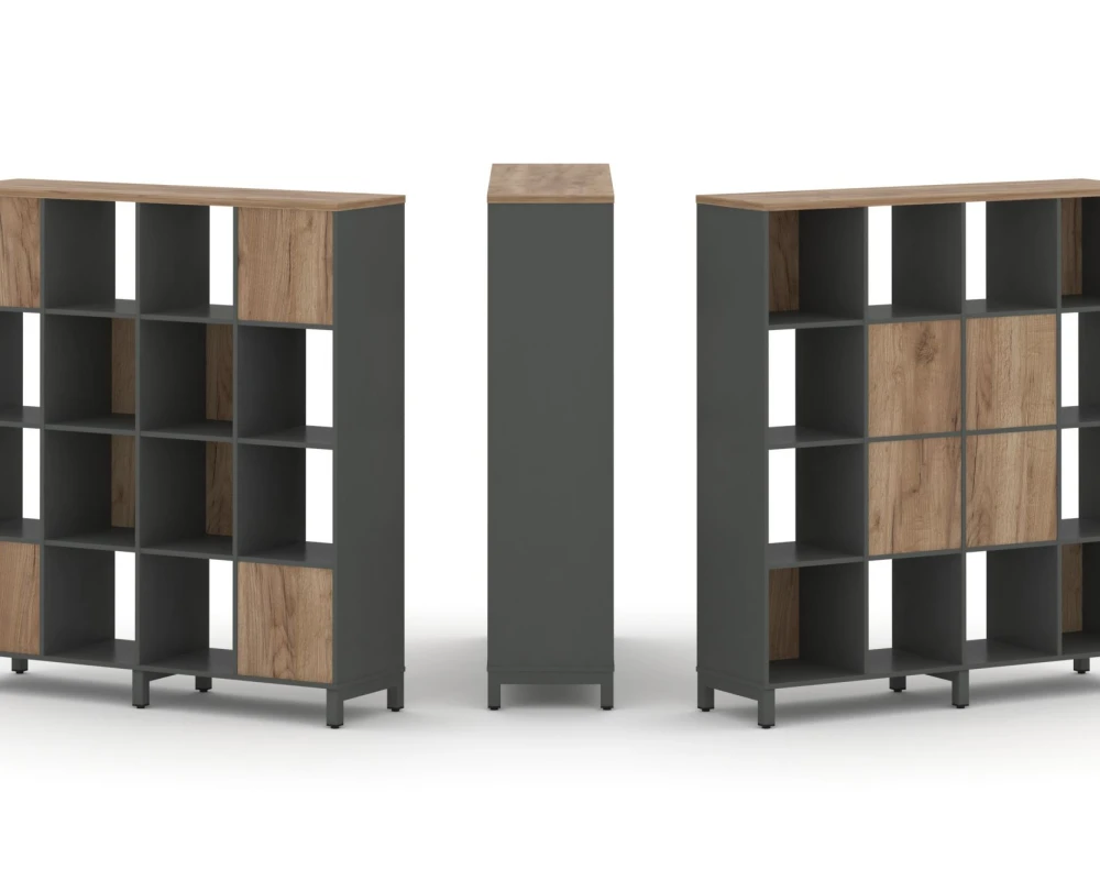 Набор стеллажа 2-х сторон., 4 яр. 1488x400x1615 Стайл Проджект / Style Project