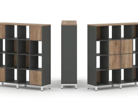 Набор стеллажа 2-х сторон., 4 яр. 1488x400x1615 Стайл Проджект / Style Project images