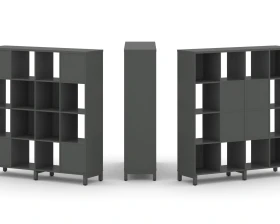 Набор стеллажа 2-х сторон., 4 яр. 1488x400x1615 Стайл Проджект / Style Project images