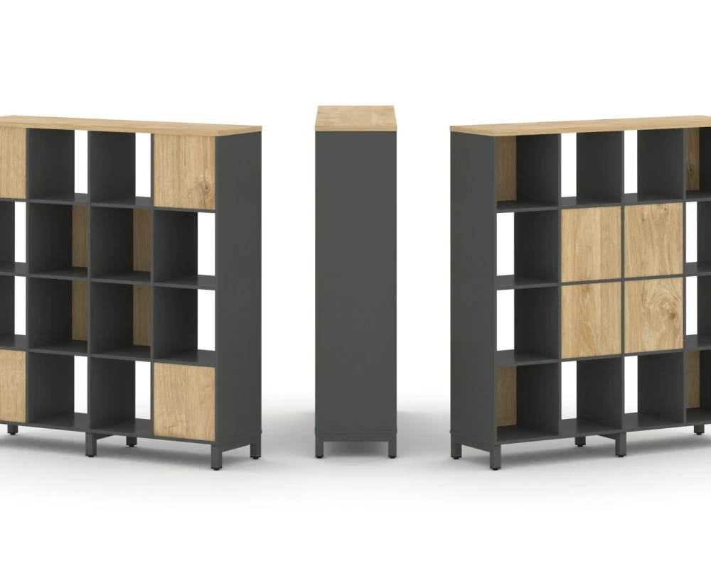 Набор стеллажа 2-х сторон., 4 яр. 1488x400x1615 Стайл Проджект / Style Project