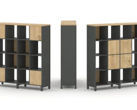 Набор стеллажа 2-х сторон., 4 яр. 1488x400x1615 Стайл Проджект / Style Project images