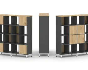 Набор стеллажа 2-х сторон., 4 яр. 1488x400x1615 Стайл Проджект / Style Project images