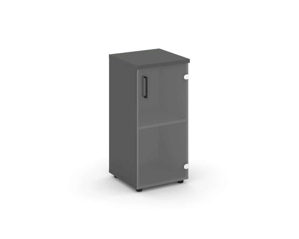 Шкаф низкий узкий правый прозр. стекло 400x400x833 Стайл Проджект / Style Project