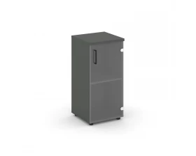 Шкаф низкий узкий правый прозр. стекло 400x400x833 Стайл Проджект / Style Project images