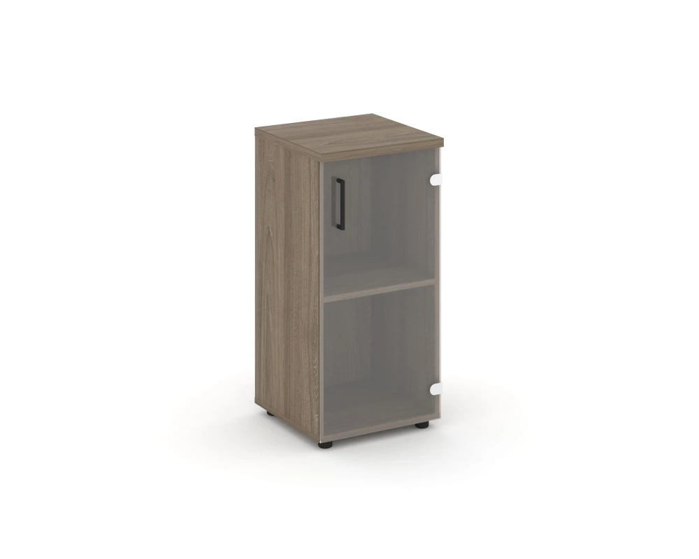 Шкаф низкий узкий правый прозр. стекло 400x400x833 Стайл Проджект / Style Project