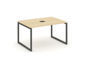 Стол переговорный на О-образном каркасе 40 мм с лючком 1180x980x750 Стайл Проджект / Style Project images