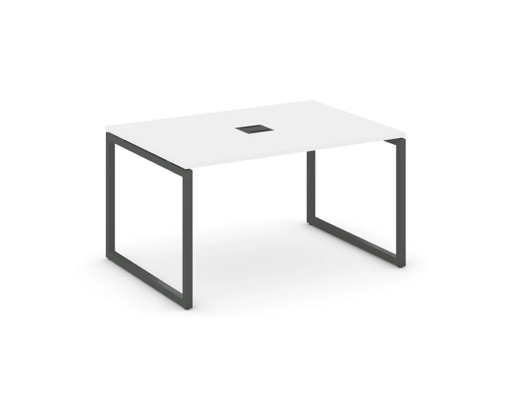 Стол переговорный на О-образном каркасе 40 мм с лючком 1380x980x750 Стайл Проджект / Style Project