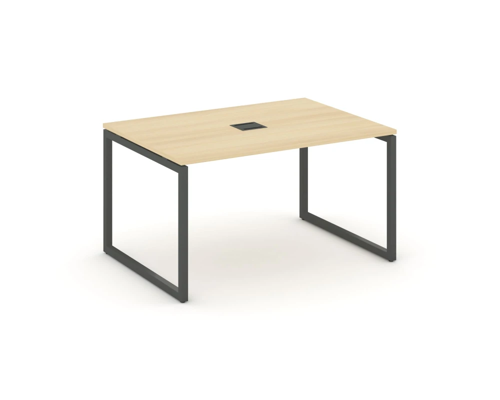 Стол переговорный на О-образном каркасе 40 мм с лючком 1580x980x750 Стайл Проджект / Style Project