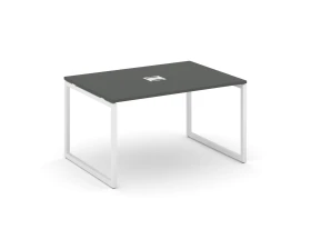 Стол переговорный на О-образном каркасе 40 мм с лючком 1580x980x750 Стайл Проджект / Style Project images