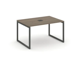 Стол переговорный на О-образном каркасе 40 мм с лючком 1580x980x750 Стайл Проджект / Style Project images