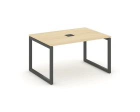 Стол переговорный на О-образном каркасе 50 мм с лючком 1180x980x750 Стайл Проджект / Style Project images