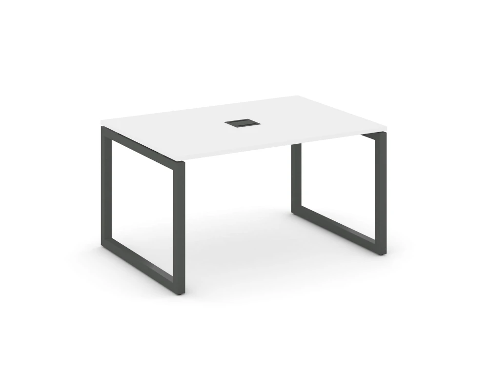 Стол переговорный на О-образном каркасе 50 мм с лючком 1580x980x750 Стайл Проджект / Style Project