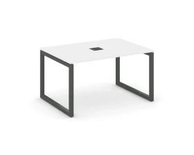 Стол переговорный на О-образном каркасе 50 мм с лючком 1580x980x750 Стайл Проджект / Style Project images