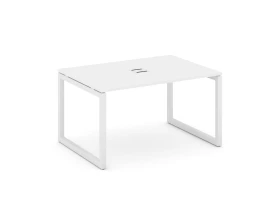 Стол переговорный на О-образном каркасе 50 мм с лючком 1580x980x750 Стайл Проджект / Style Project images