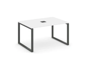 Стол переговорный на О-образном каркасе 60 мм с лючком 1180x980x750 Стайл Проджект / Style Project images