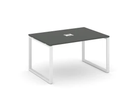 Стол переговорный на О-образном каркасе 60 мм с лючком 1380x980x750 Стайл Проджект / Style Project images