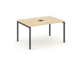 Стол переговорный на П-образном каркасе 40 мм с лючком 1180x980x750 Стайл Проджект / Style Project images