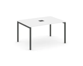 Стол переговорный на П-образном каркасе 40 мм с лючком 1180x980x750 Стайл Проджект / Style Project images