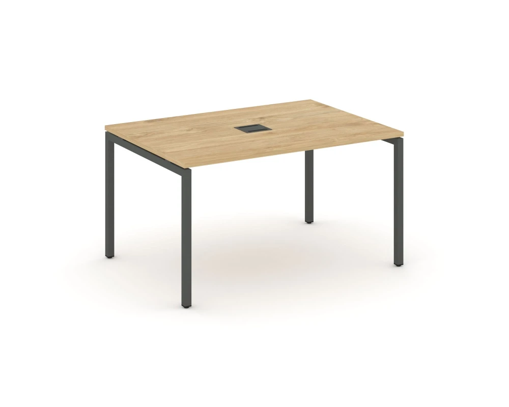 Стол переговорный на П-образном каркасе 40 мм с лючком 1380x980x750 Стайл Проджект / Style Project