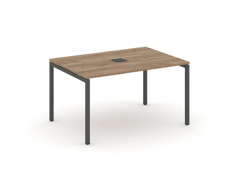 Стол переговорный на П-образном каркасе 40 мм с лючком 1580x980x750 Стайл Проджект / Style Project