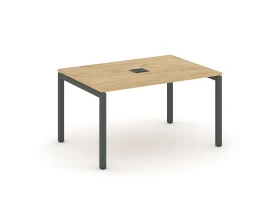 Стол переговорный на П-образном каркасе 50 мм с лючком 1380x980x750 Стайл Проджект / Style Project images