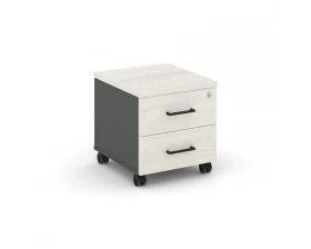 Тумба мобильная 2 ящ. Стандартные колеса 416x460x437 Стайл Проджект / Style Project images