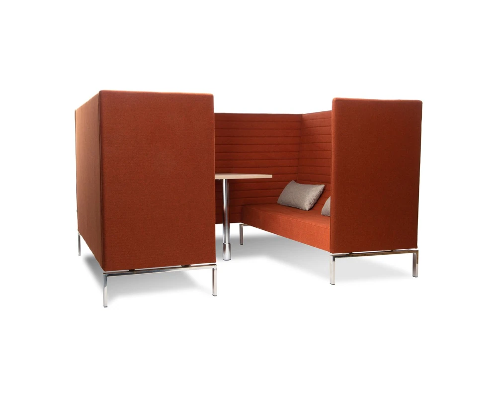 Кресло с акустической перегородкой и столиком Shelby