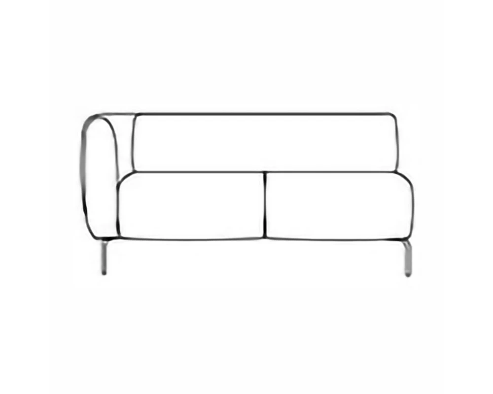 Модуль двухместный п/л справа Fold