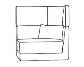 Модуль одноместный с 2-яр. спинкой, левый images